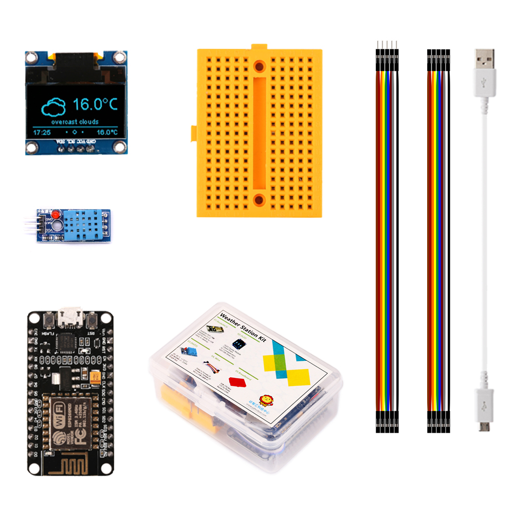 Oled Display 0.96 - ESP8266 Wetter Station DIY Kit mit