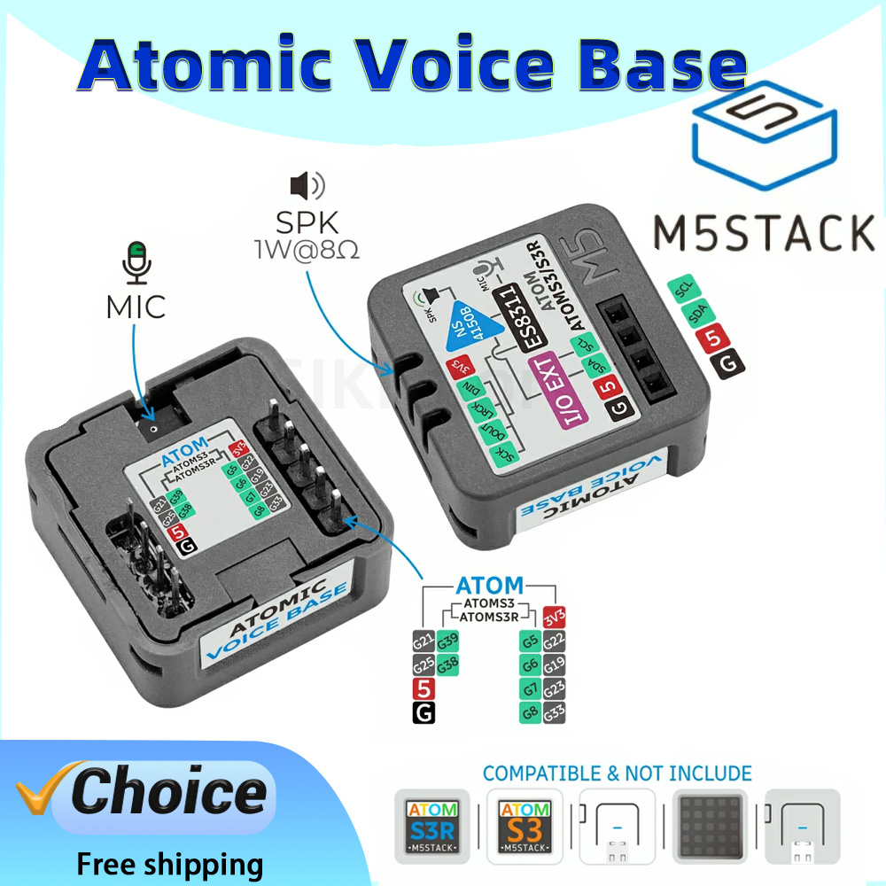 Microphone Module - M5Stack Atomic Voice Base ES8311 Audio-Codec