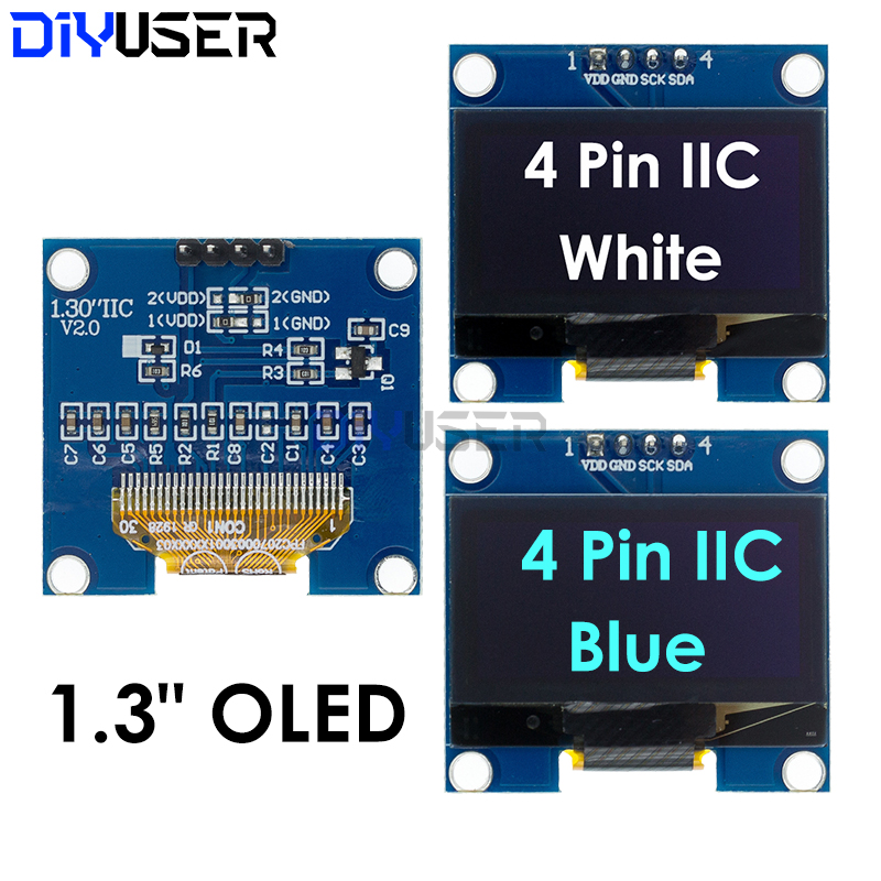 Ssd1306 - DIYUSER 1,3 Zoll IIC OLED-Displaymodul Weiß-Blau