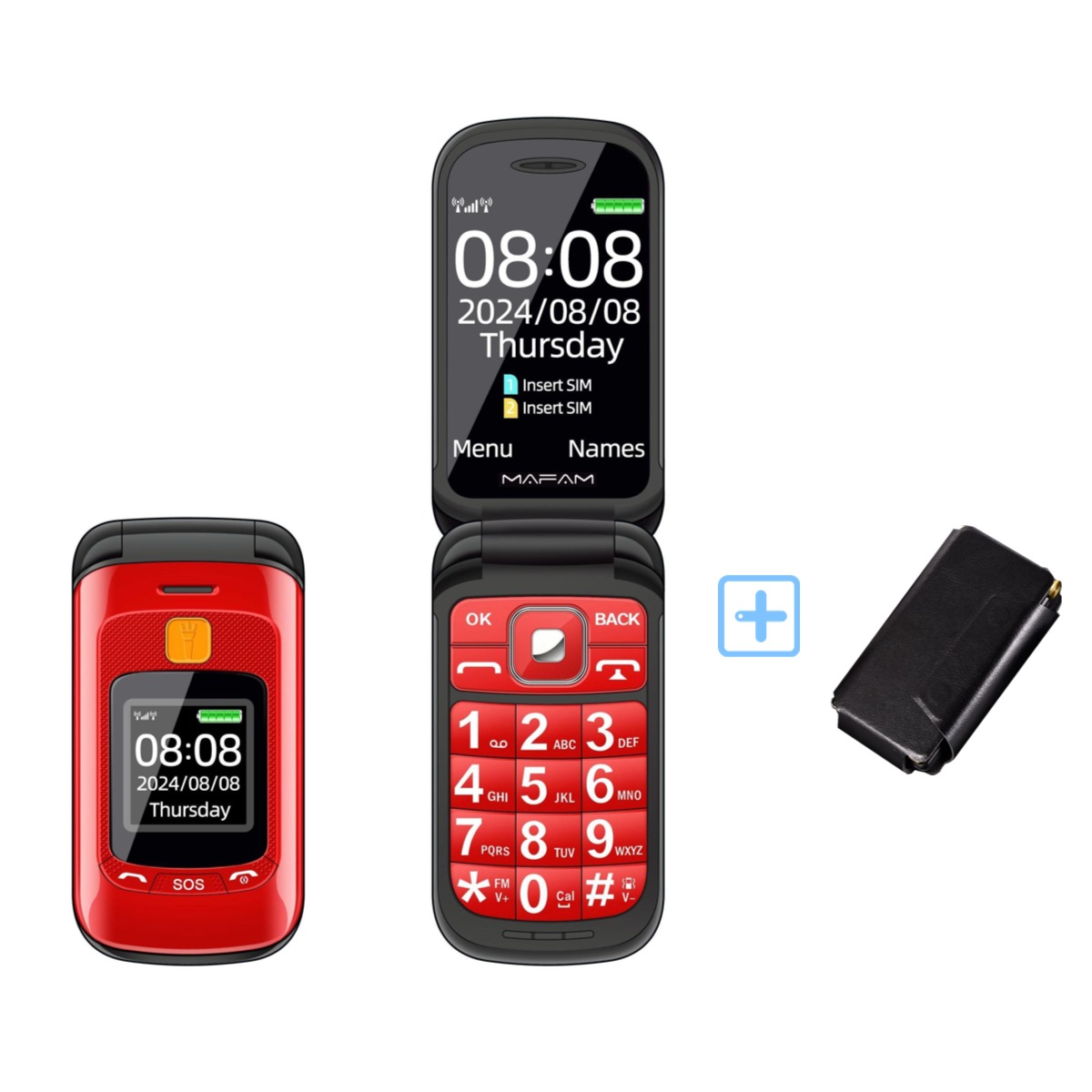 Tft Display 2.4 - Mafam F899 Senior Flip Feature Telefon,
