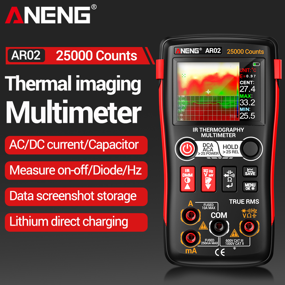 Tft Display 2.4 - ANENG Wärmebildmultimeter 240×240 IR-Auflösung 96×96 IR-Sensor-20
